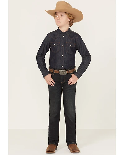Wrangler Boys' Dark Wash Bootcut Denim Jeans