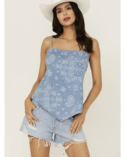Wrangler Women's Smocked Bandana Top