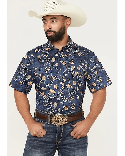 Pendleton Men's Laramie Floral Print Short Sleeve Snap Western Shirt
