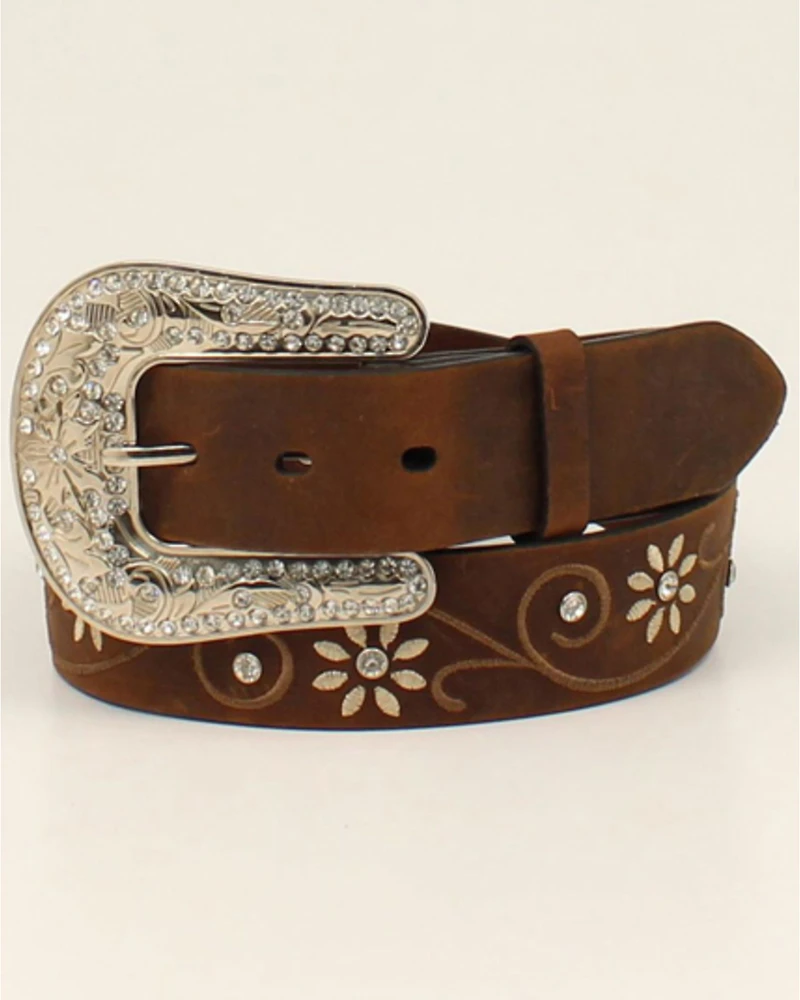 Shyanne Women's Floral Embroidery & Stones Western Belt