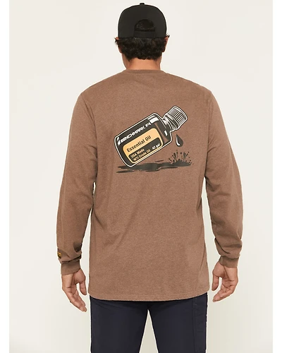 Benchmark FR Men's Essential Oils Long Sleeve Graphic Work T-Shirt