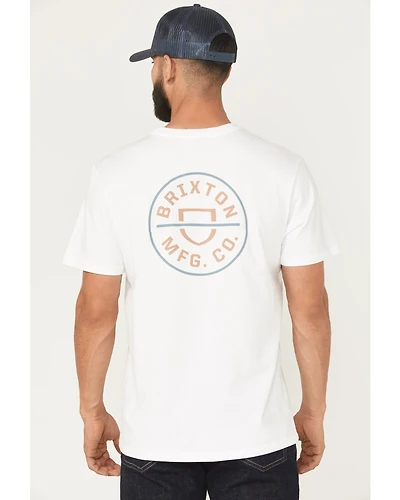 Brixton Men's Crest II Logo Short Sleeve Graphic T-Shirt