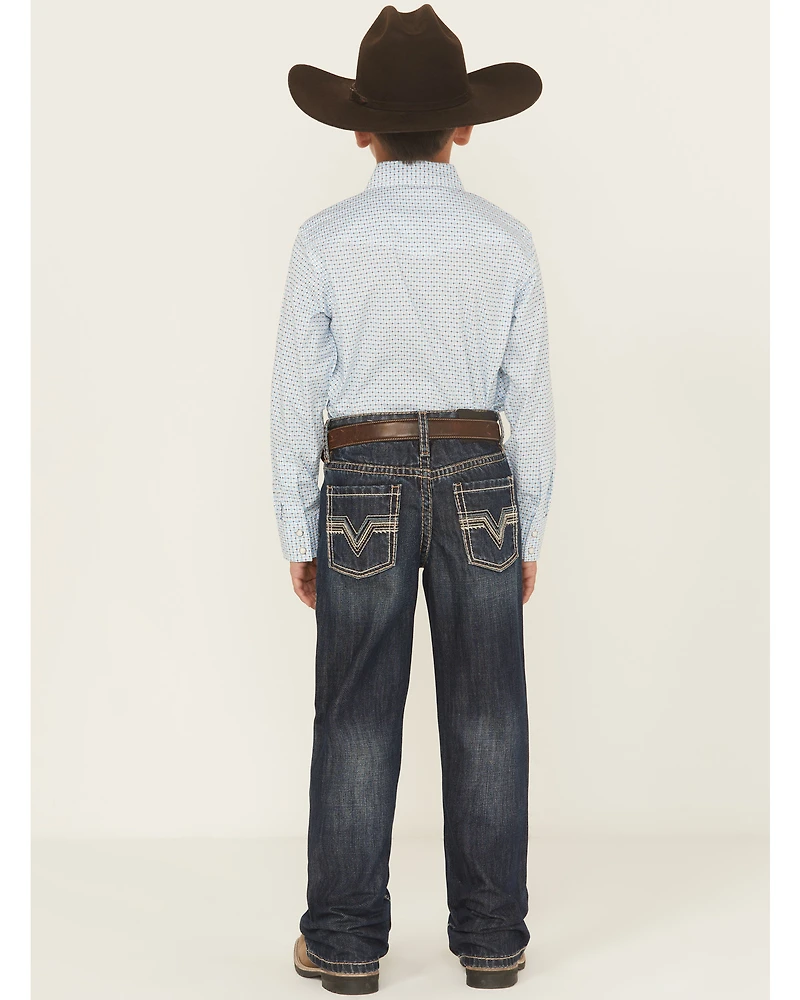 Rock & Roll Denim Boys' Dark Wash Raised Bootcut Jeans