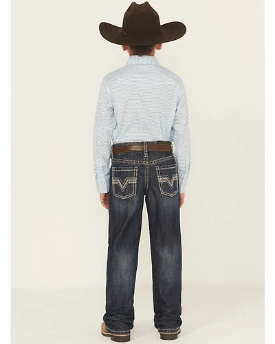 Rock & Roll Denim Boys' Dark Wash Raised Bootcut Jeans