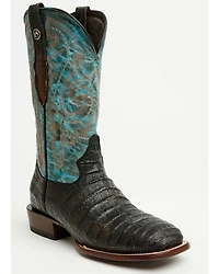 Tanner Mark Men's Caiman Print Western Boots - Broad Square Toe