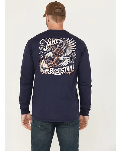 Cody James Men's FR Eagle Long Sleeve Graphic Work T-Shirt