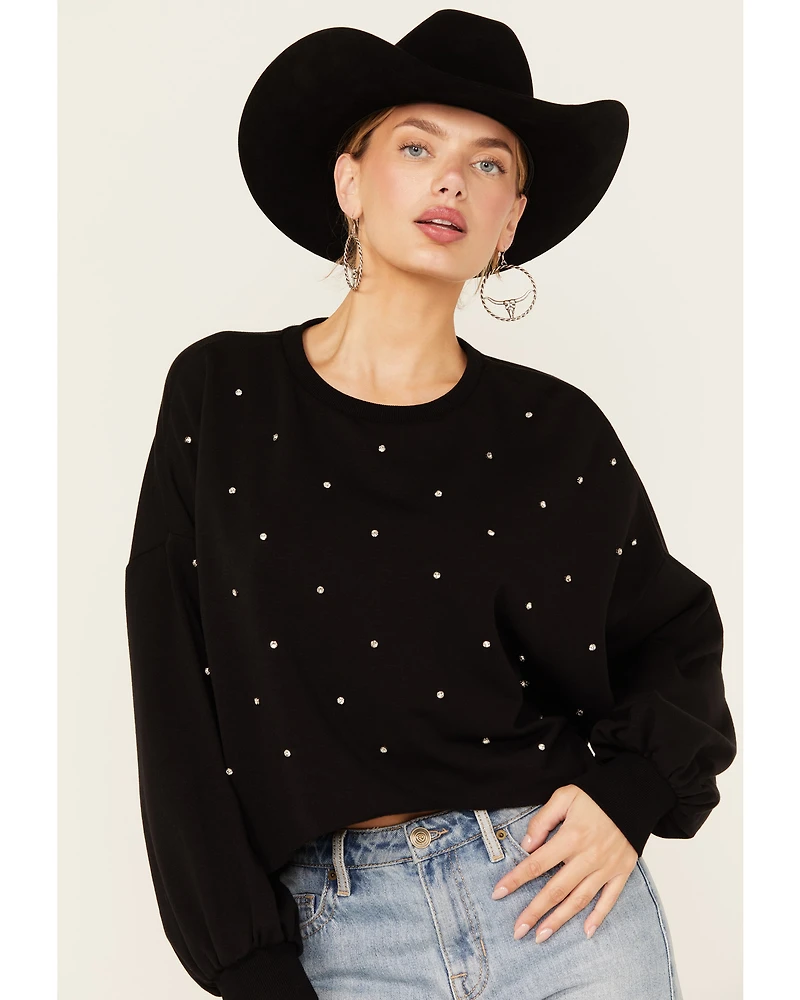 Rock & Roll Denim Women's Rhinestone Sweatshirt