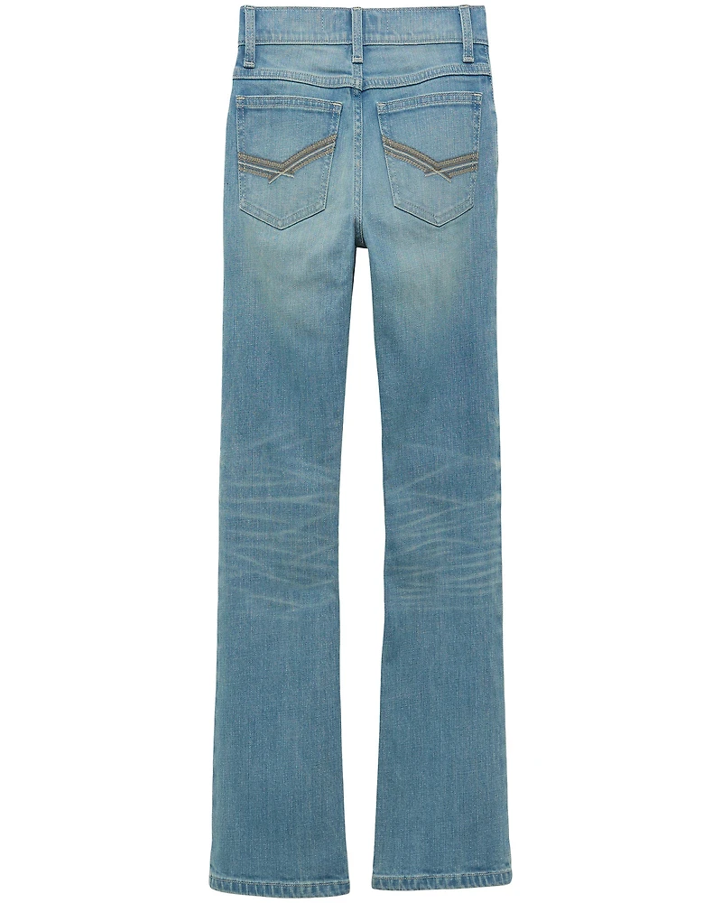 Wrangler 20X Boys' Light Wash Slim Bootcut Stretch Denim Jeans