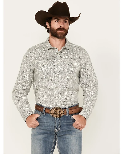 Wrangler Retro Men's Floral Print Long Sleeve Snap Western Shirt - Tall