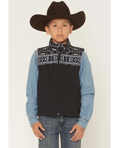 RANK 45® Boy's Cheneka Southwestern Print Softshell Vest