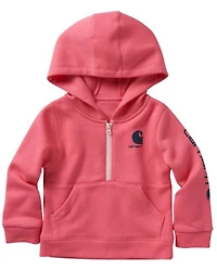 Carhartt Infant Girls' Half Zip Logo Hoodie