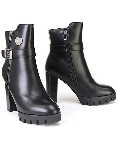 Milwaukee Leather Women's Side Zipper Entry High Heel Boots - Round Toe