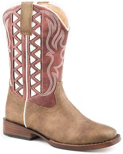 Roper Little Girls' Askook Western Boots - Broad Square Toe
