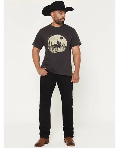 Levi’s Men’s 557 Run The Road Rinse Black Western Straight Denim Jeans
