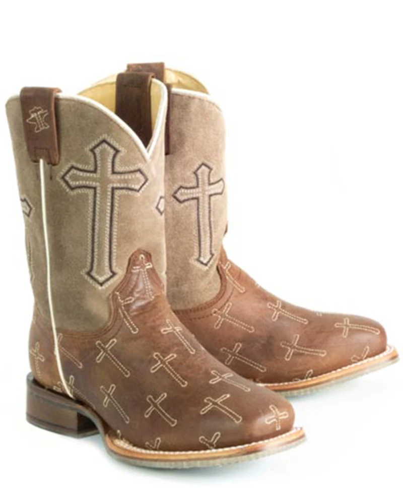 Tin Haul Boys' Holy Son Western Boots - Broad Square Toe
