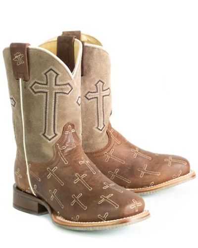 Tin Haul Boys' Holy Son Western Boots - Broad Square Toe