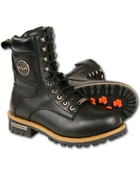 Milwaukee Leather Men's Lace To Toe Logger Boots - Round