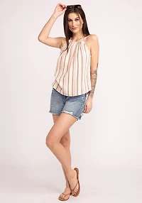 jess stripe cotton halter