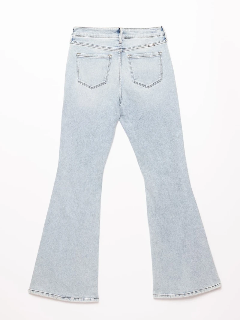 high rise flare jean light authentic