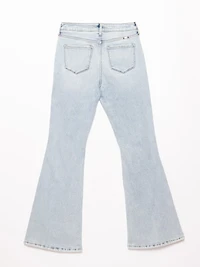 high rise flare jean light authentic