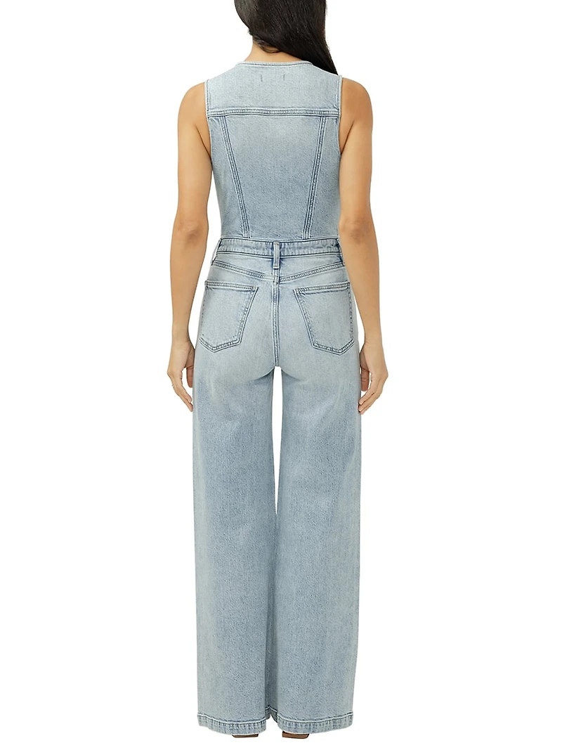 Wide Leg Vest Jumpsuit