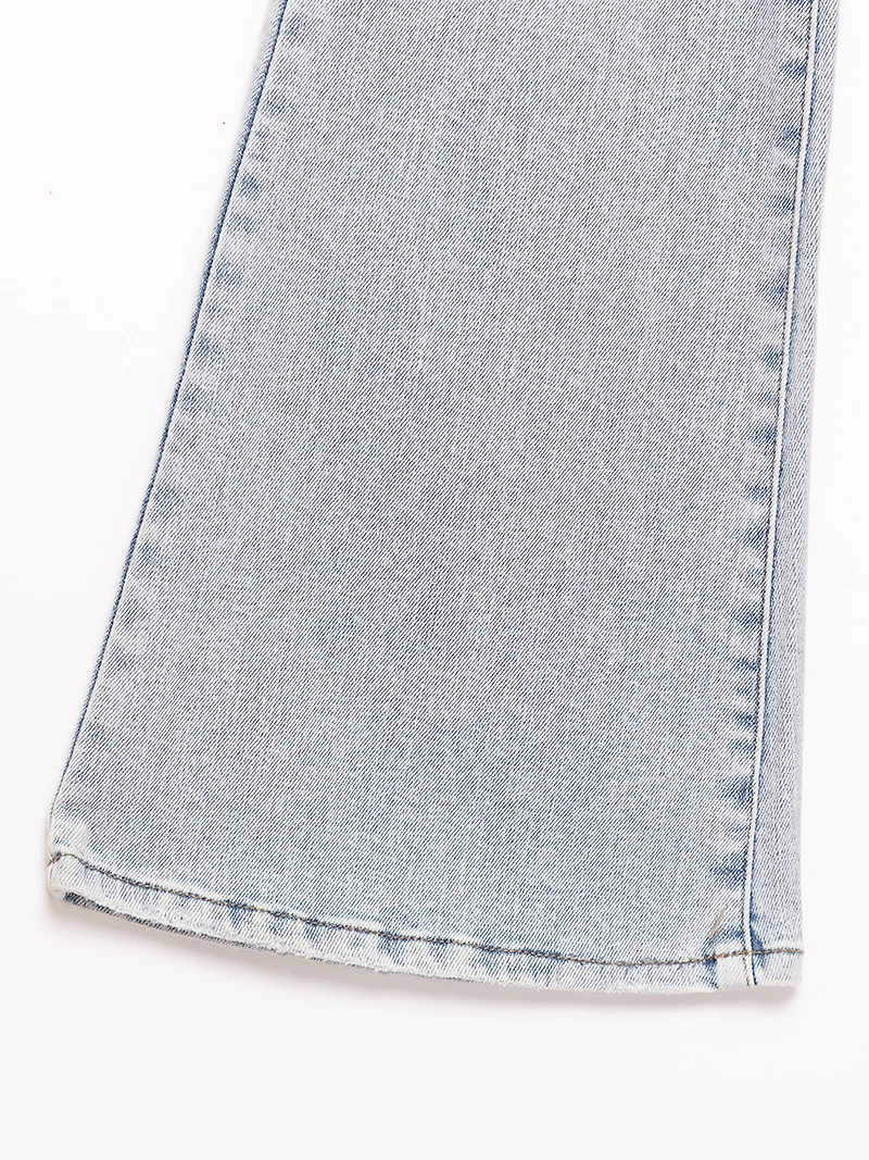high rise flare jean light authentic