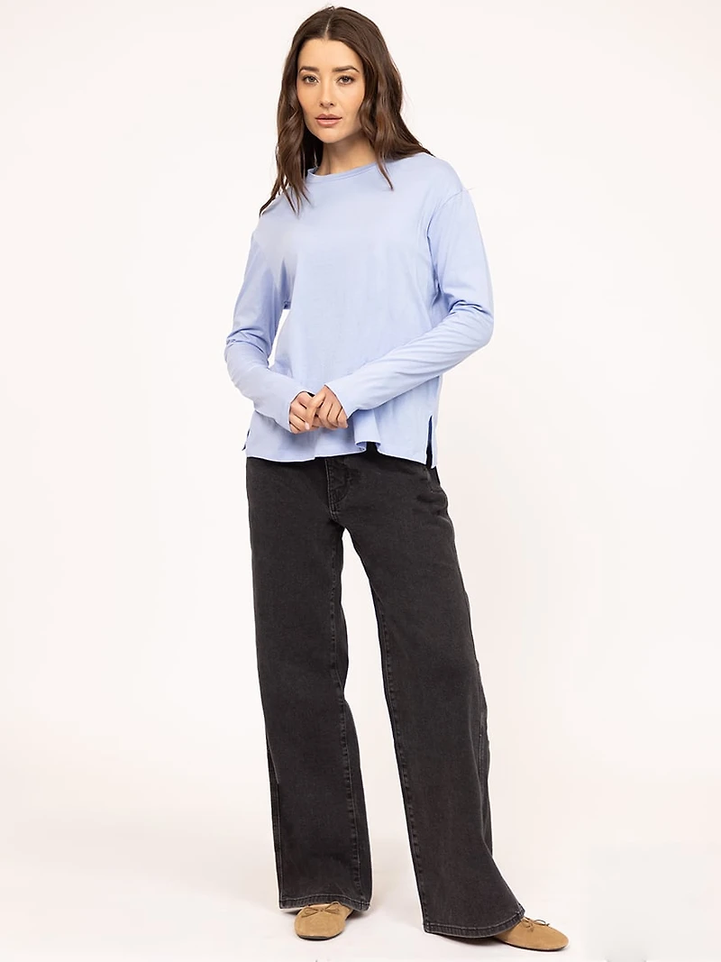 long sleeve tee blue