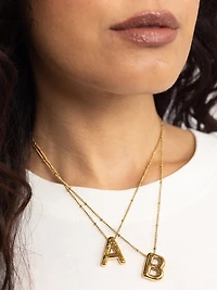 helium bubble initial necklace "A"