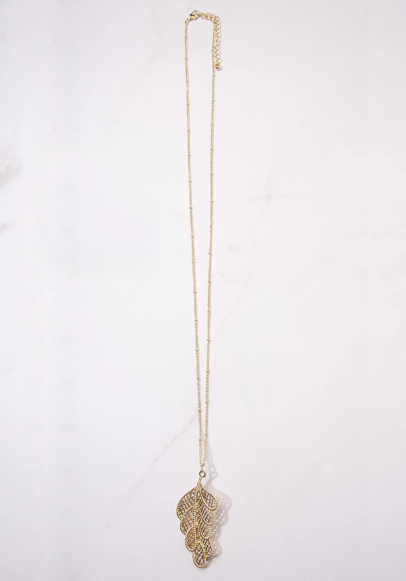 necklace with layered filigree pendant