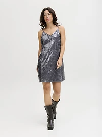 sia sequin v-neck dress