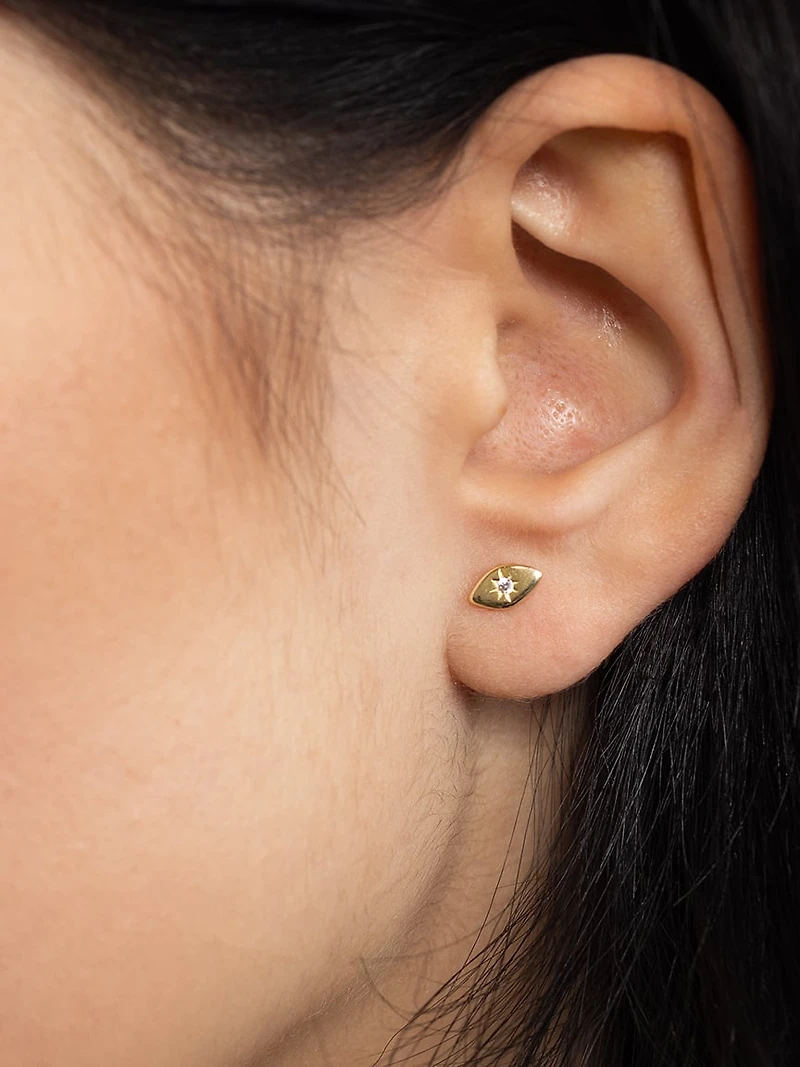astra stud earrings gold