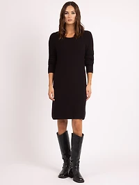 alaiya scoop neck knee length dress