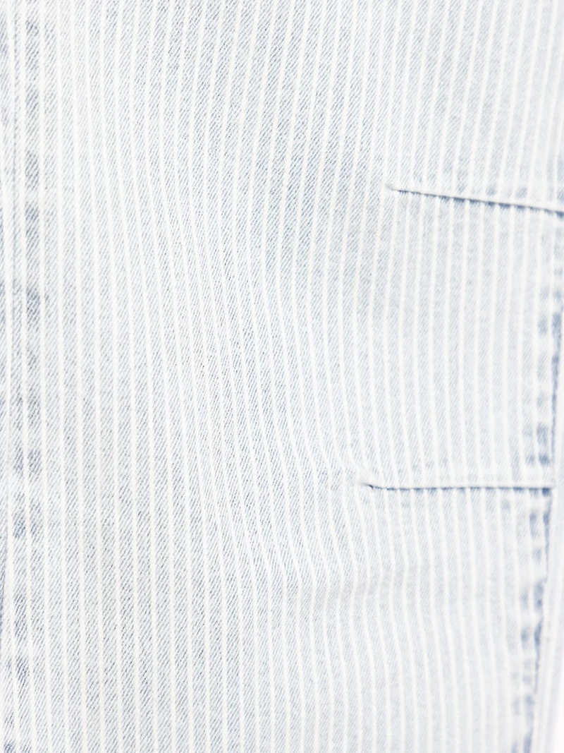 hickory stripe cropped jean light authentic