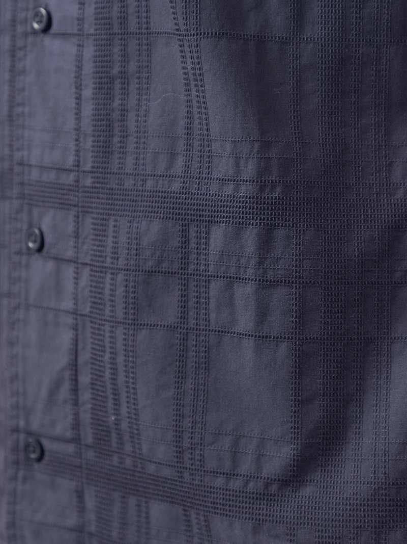 louis plaid textured 1 pkt shirt