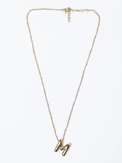 helium bubble initial necklace "M"