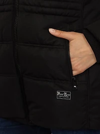 chevron quilted puffer jacket