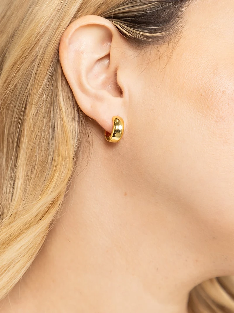aurelia chunky hoop earrings gold