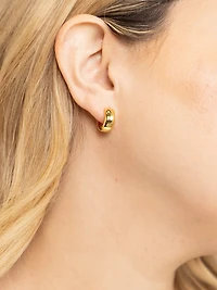 aurelia chunky hoop earrings gold