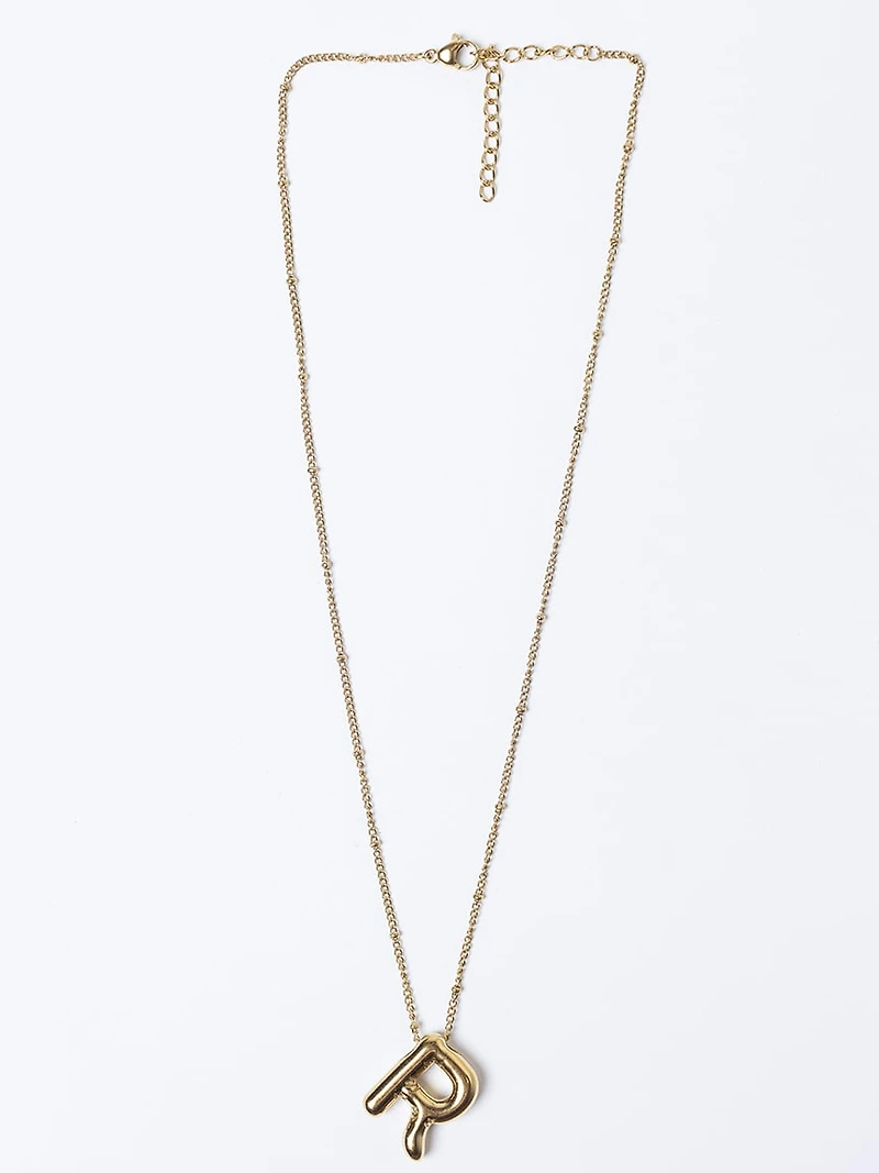 helium bubble initial necklace "R"