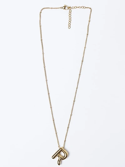 helium bubble initial necklace "R"