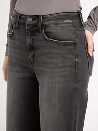 high-rise wide leg jean