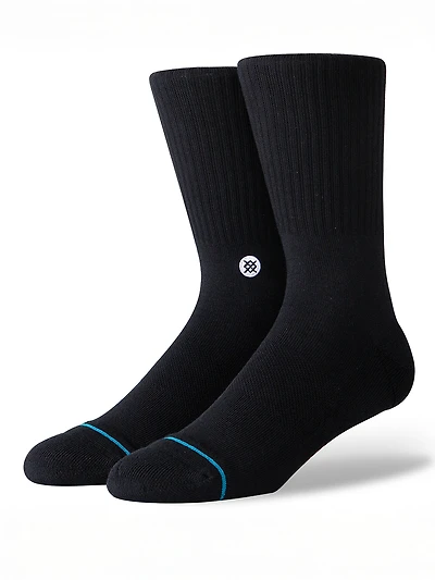 icon crew sock black