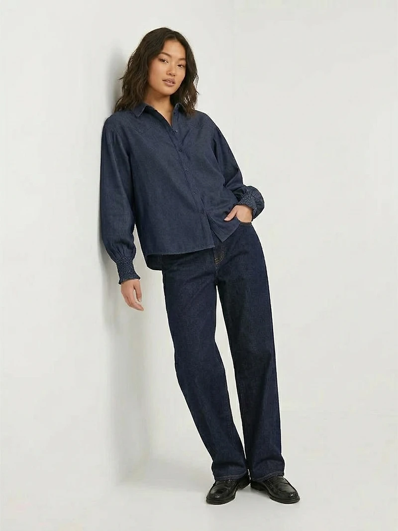 debby chambray ballon shirt