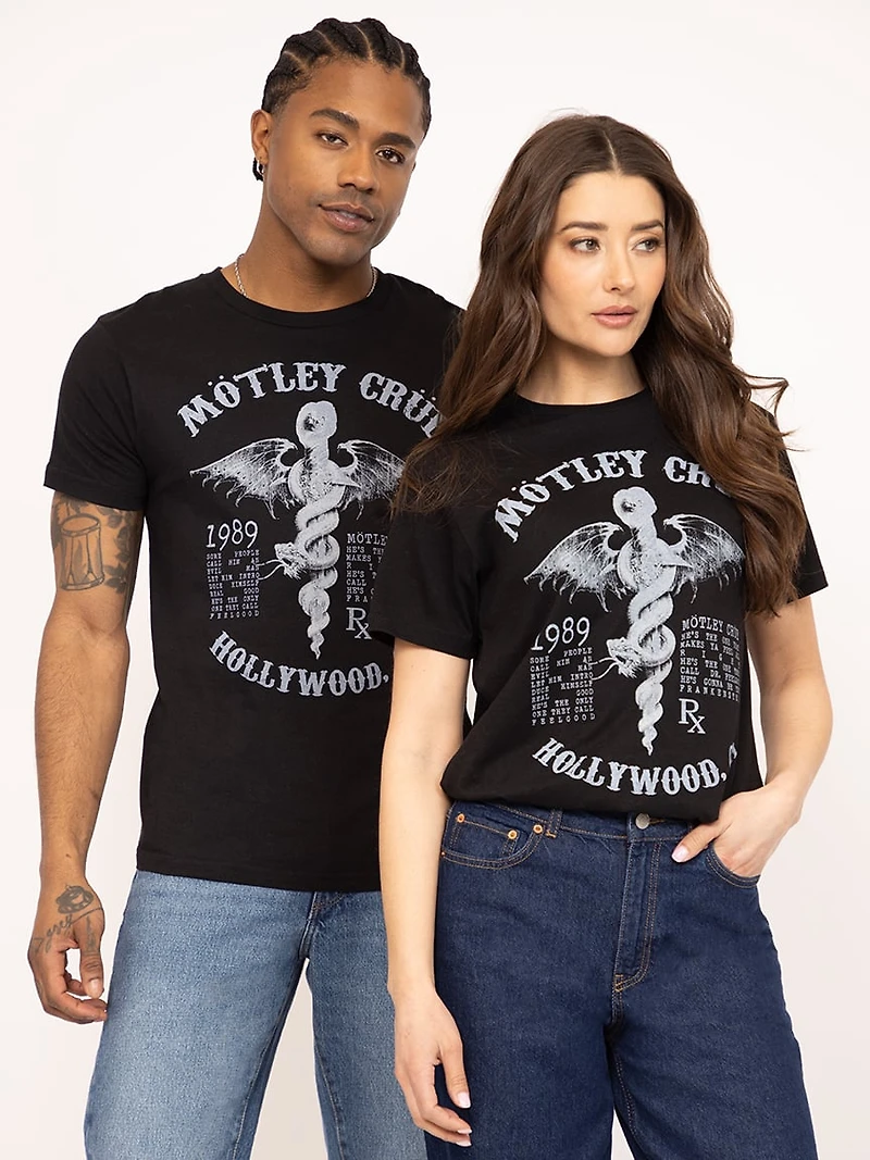 unisex motley crue rx graphic tee