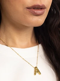 helium bubble initial necklace "A"