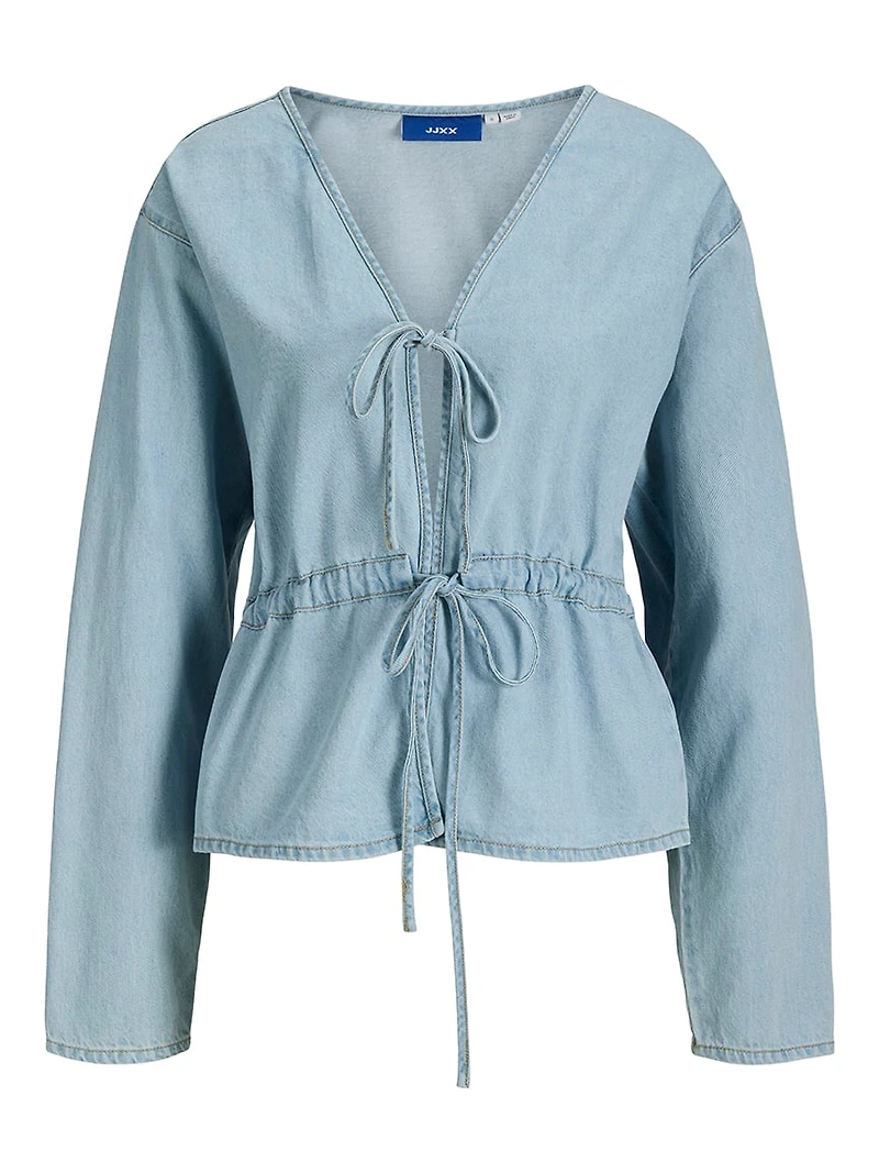 kenndy string denim shirt