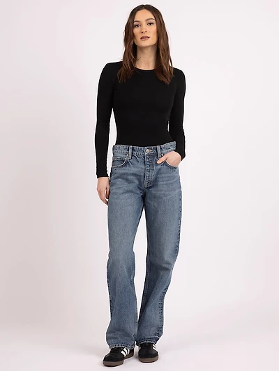 high rise loose jean medium authentic