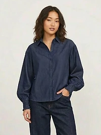 debby chambray ballon shirt