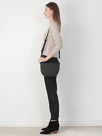 saddle bag - black pebble