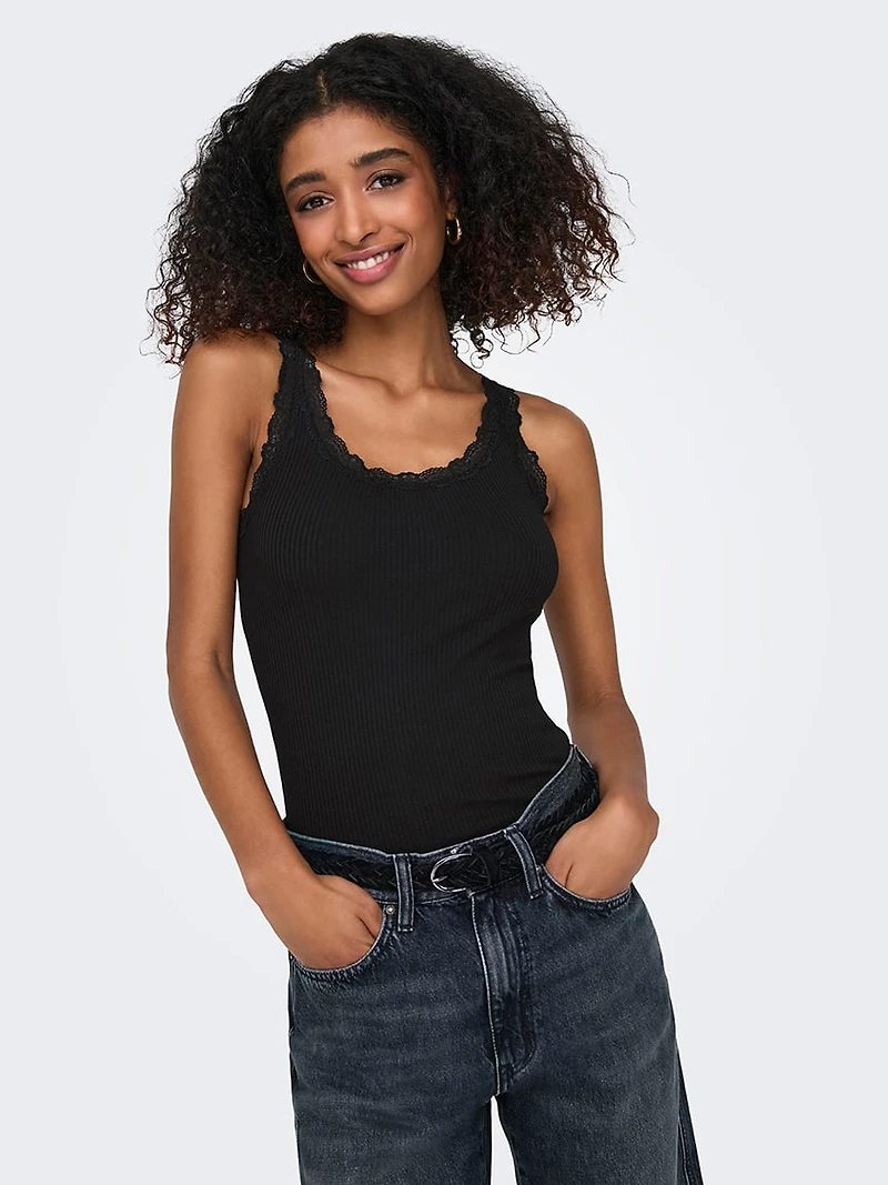 sara lace detail tank